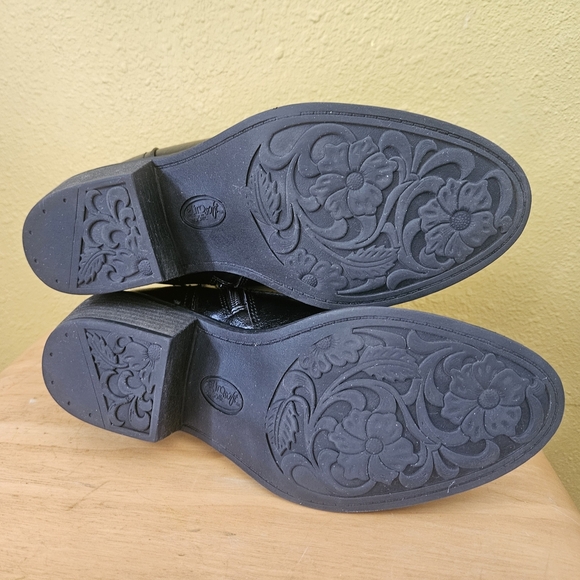 Womens Black Leather Chukka Boots By Sofft Size 8M - Picture 4 of 6